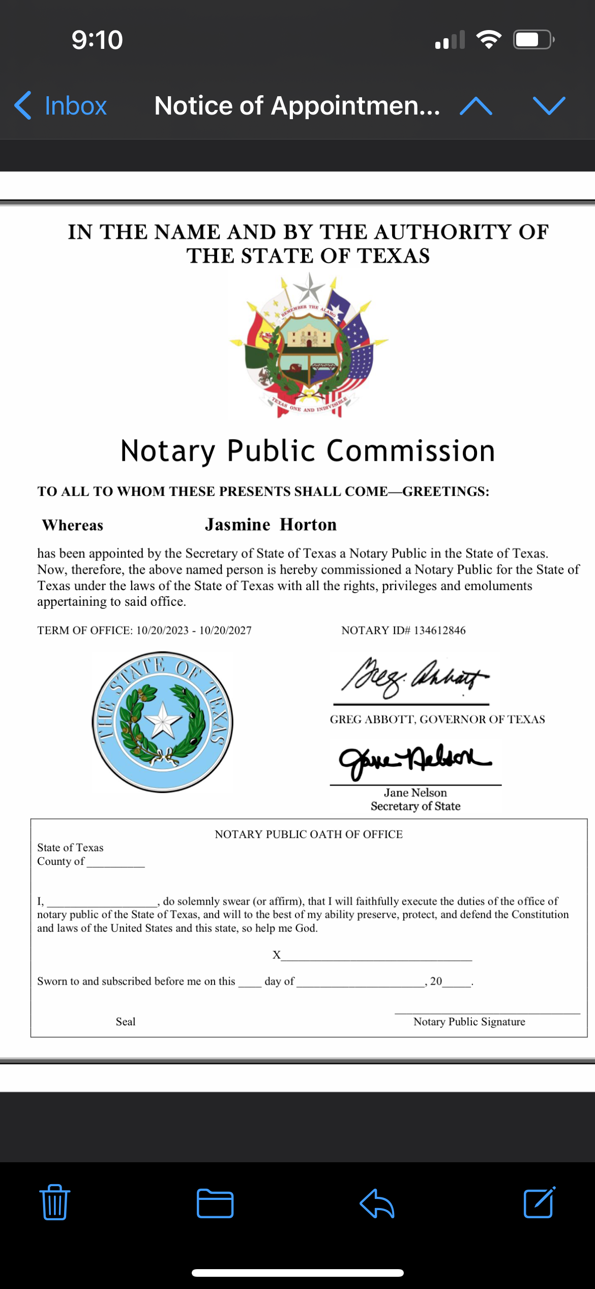 Texas Notary Public