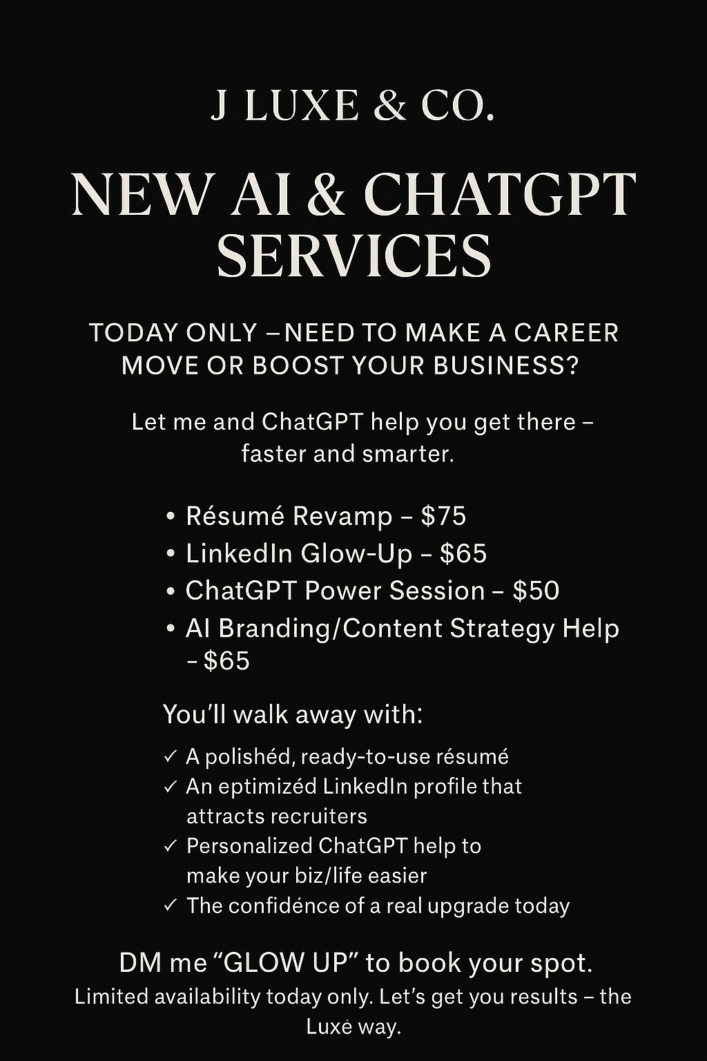 New AI + ChatGPT Prompts & Services