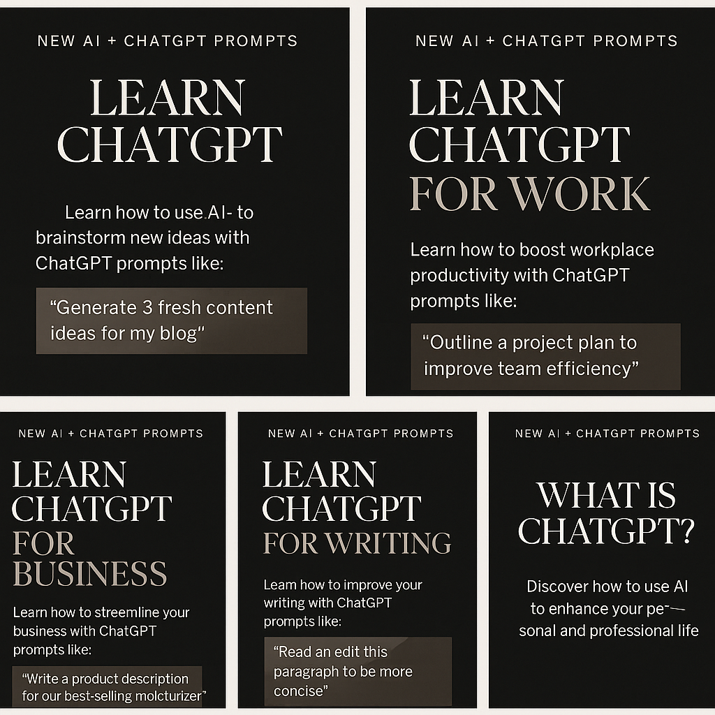 New AI + ChatGPT Prompts & Services