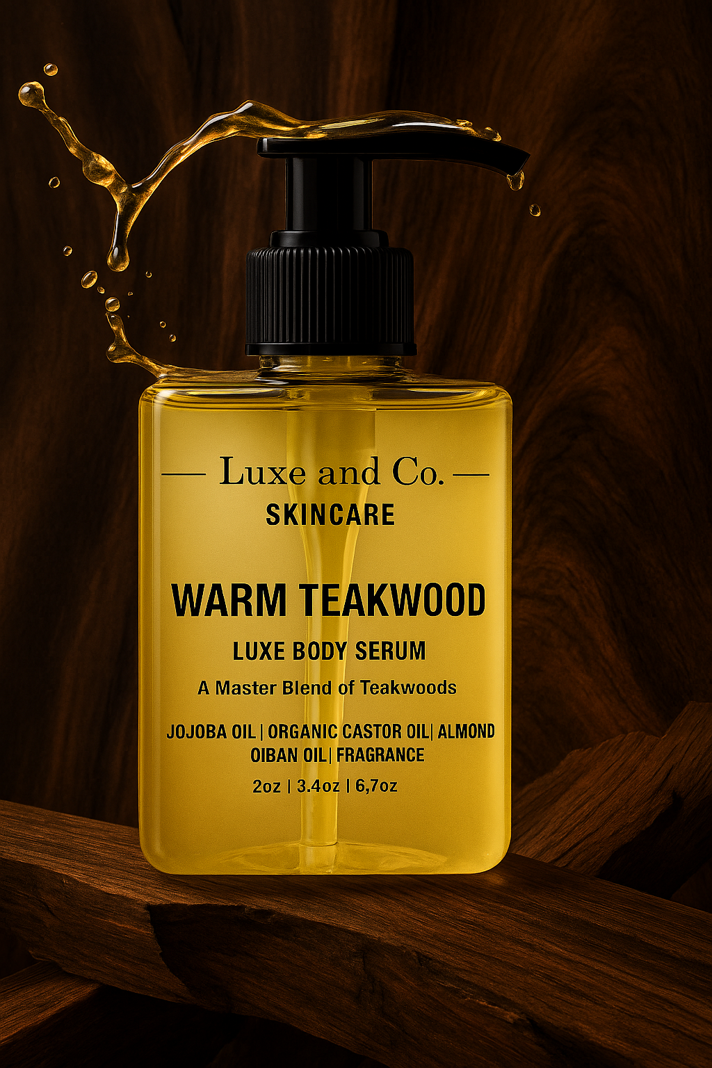 Warm Teakwood Luxe Body Serum