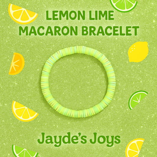 🍋💚 Lemon Lime Macaron Bracelet